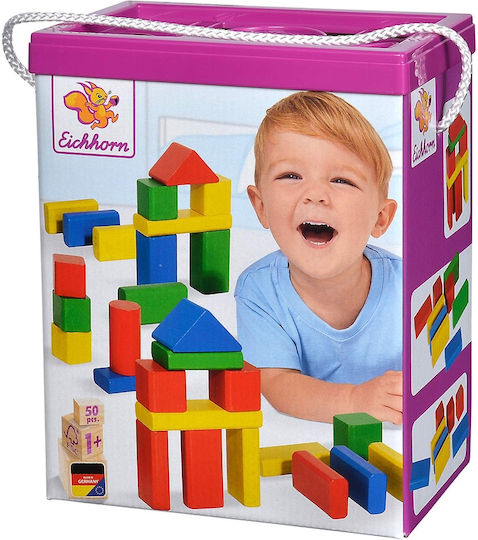 Eichhorn Τουβλάκια Colorful Wooden Blocks για 1+ Έτους 50τμχ 100050161 - Image 4