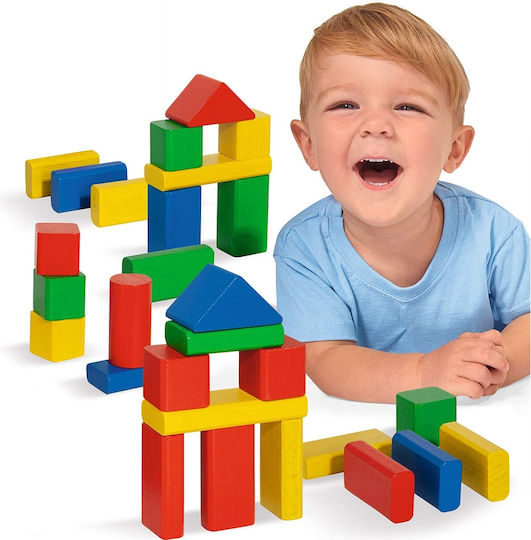 Eichhorn Τουβλάκια Colorful Wooden Blocks για 1+ Έτους 50τμχ 100050161 - Image 5