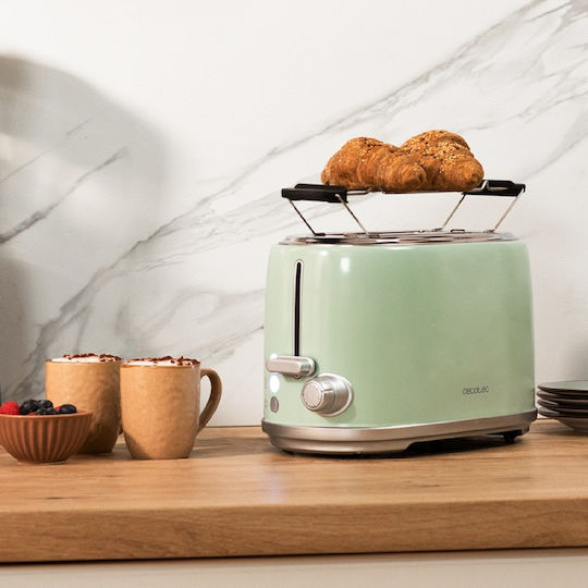 Cecotec Toast&Taste 1000 Retro Double 03230 Φρυγανιέρα 2 Θέσεων 980W Τιρκουάζ - Image 7