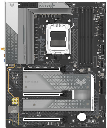 Sapphire Nitro+ B850A WiFi 7 Motherboard ATX με AMD AM5 Socket 52123-03-40G - Image 3