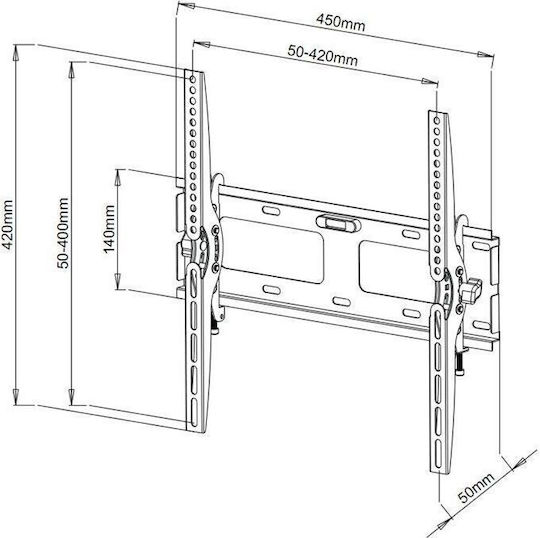 Techly ICA-PLB 131M Επιτοίχια έως 55" και 60kg Black - Image 3