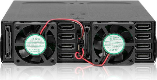 Icy Dock ToughArmor Rugged Full Metal 8-Bay 2.5 Inch SATA HDD/SSD (7mm) Backplane Cage for External 5.25 Inch Bay Μαύρο MB998SP-B - Image 4