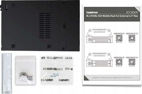 Icy Dock Pcie Nvme Πλαίσιο Μαύρο MB834MK-B V2 - Image 9