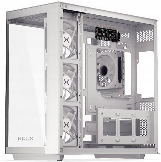 Krux Empero Gaming Midi Tower Κουτί Υπολογιστή με Πλαϊνό Παράθυρο και ARGB Φωτισμό Λευκό - Image 12