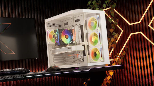 Krux Empero Gaming Midi Tower Κουτί Υπολογιστή με Πλαϊνό Παράθυρο και ARGB Φωτισμό Λευκό - Image 6