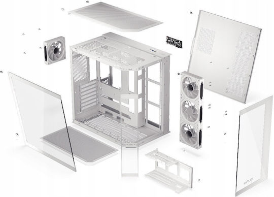 Krux Empero Gaming Midi Tower Κουτί Υπολογιστή με Πλαϊνό Παράθυρο και ARGB Φωτισμό Λευκό - Image 10