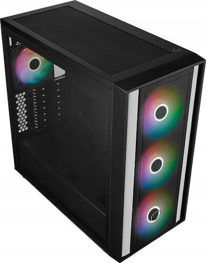 CoolerMaster MasterBox 600 Lite Midi Tower Κουτί Υπολογιστή με Πλαϊνό Παράθυρο Μαύρο - Image 6
