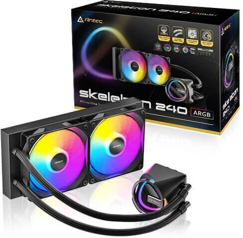 Antec SKELETON 240 Υδρόψυξη Επεξεργαστή Διπλού Ανεμιστήρα 120mm για Socket AM4/AM5/1700/1200 με ARGB Φωτισμό - Image 3
