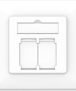 Alternative view of Digitus Μονή Πρίζα Δικτύου RJ45 με Πλαίσιο Τύπου Cat6 σε Λευκό Χρώμα DN-9010/8-2