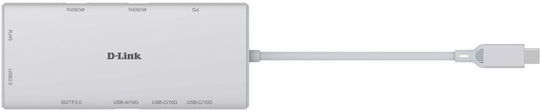 D-Link USB 3.2 Hub 10 Θυρών με σύνδεση USB-C / Ethernet Λευκό DUP-A01 - Image 2