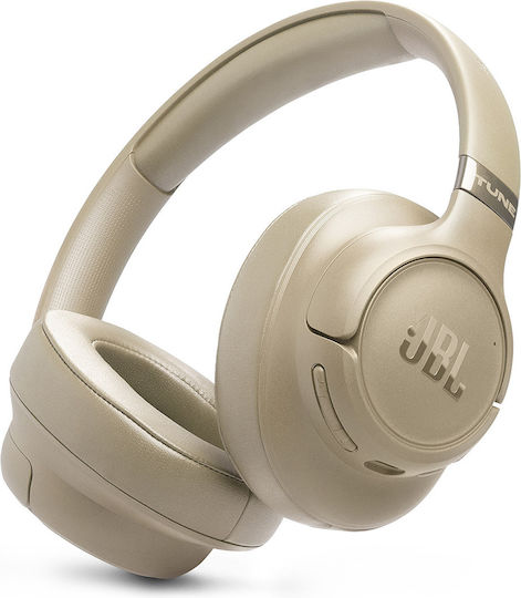 JBL Tune 780NC Ασύρματα / Ενσύρματα Over Ear Ακουστικά με 76 ώρες Λειτουργίας και Quick Charge Μπεζ