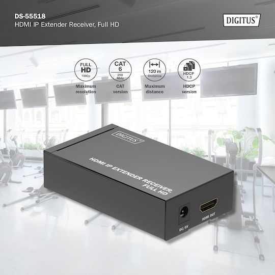 Digitus Hdmi Ip HDMI Extender DS-55518 - Image 3
