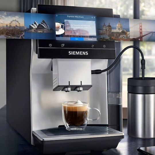 Siemens Eq700 Αυτόματη Μηχανή Espresso Εντοιχιζόμενη 1500W Πίεσης 19bar για Cappuccino με Μύλο Άλεσης Γκρι - Image 9