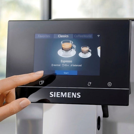 Siemens Eq700 Αυτόματη Μηχανή Espresso Εντοιχιζόμενη 1500W Πίεσης 19bar για Cappuccino με Μύλο Άλεσης Γκρι - Image 10
