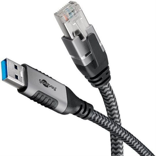 Goobay Μετατροπέας USB-A male σε Ethernet male Ασημί 1τμχ 70497 - Image 2