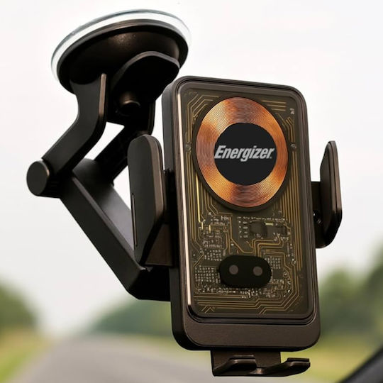 Energizer Βάση Κινητού Αυτοκινήτου με Ρυθμιζόμενα Άγκιστρα και Ασύρματη Φόρτιση Μαύρη 49864-OC - Image 2