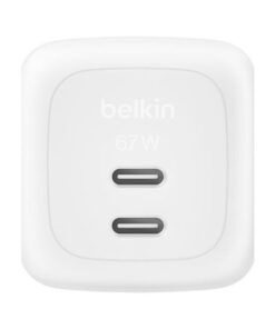 Alternative view of Belkin Φορτιστής Χωρίς Καλώδιο GaN με 2 Θύρες USB-C 67W Power Delivery Λευκός (BoostCharge Pro)