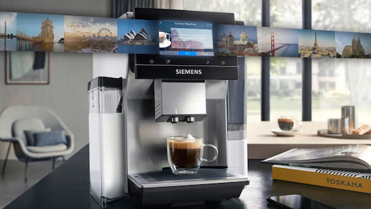 Siemens Eq700 Αυτόματη Μηχανή Espresso 1300W Πίεσης 19bar με Μύλο Άλεσης Ασημί - Image 2