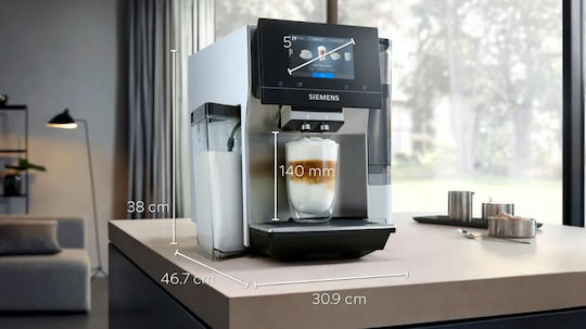 Siemens Eq700 Αυτόματη Μηχανή Espresso 1300W Πίεσης 19bar με Μύλο Άλεσης Ασημί - Image 3