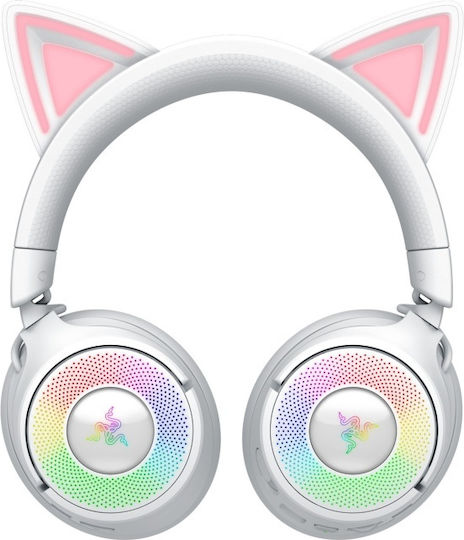 Razer Kraken Kitty V3 Pro Ασύρματο Over Ear Gaming Headset με σύνδεση Bluetooth / USB Λευκό - Image 6