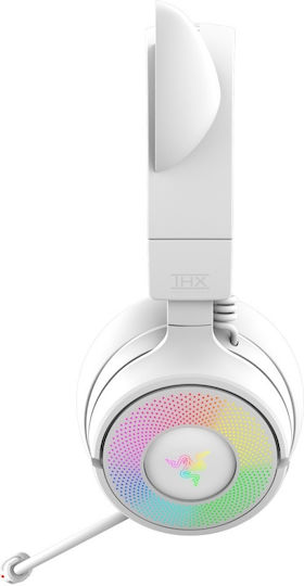 Razer Kraken Kitty V3 Pro Ασύρματο Over Ear Gaming Headset με σύνδεση Bluetooth / USB Λευκό - Image 7