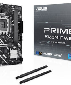 Asus Prime B760M-F WIFI Motherboard Micro ATX με Intel 1700 Socket 90MB1N00-M0EAY0