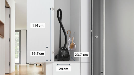 Bosch BGLS2BA1 Ηλεκτρική Σκούπα 600W με Σακούλα 3.5lt Μαύρη - Image 15