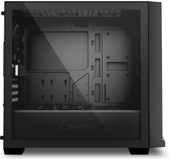 Sharkoon J1000 ARGB Mini Tower Κουτί Υπολογιστή με Πλαϊνό Παράθυρο Μαύρο - Image 4