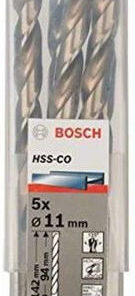 Bosch Σετ 5 Τρυπάνια Κοβαλτίου με Κυλινδρικό Στέλεχος για Μέταλλο 2608585901