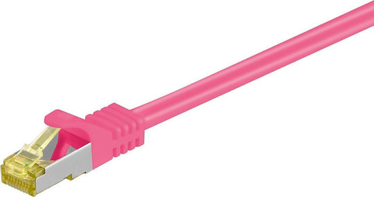 Goobay S/FTP Cat.7 Καλώδιο Δικτύου Ethernet 2m Ροζ 1τμχ 91605