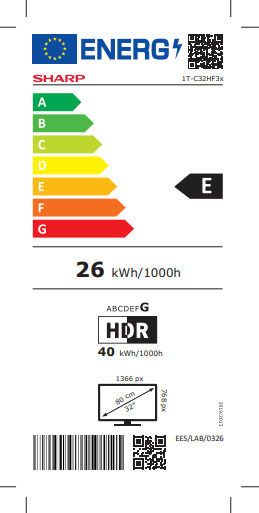 Sharp Smart Τηλεόραση 32" HD Ready QLED 32HF3265E HDR (2025) - Image 8