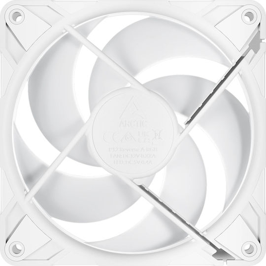 Arctic P12 Pro Reverse Case Fan 120mm με ARGB Φωτισμό και Σύνδεση 4-Pin PWM Λευκό - Image 6