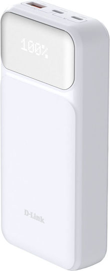 D-Link DPP-201 Power Bank 20000mAh 18W με Θύρα USB-A και Θύρα USB-C Λευκό - Image 3