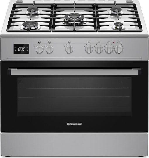 Ravanson KWGE-K90A Κουζίνα 110lt με Εστίες Υγραερίου Π90εκ. Inox