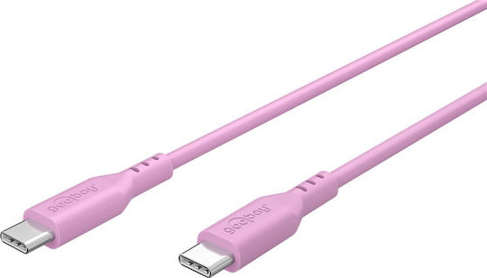 Goobay USB 2.0 Cable USB-C male - USB-C 60W Ροζ 1.5m 77746 - Image 5