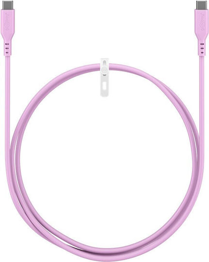 Goobay USB 2.0 Cable USB-C male - USB-C 60W Ροζ 1.5m 77746 - Image 6
