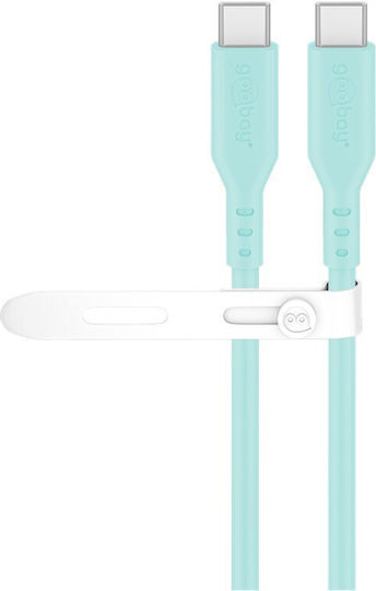 Goobay USB 2.0 Cable USB-C male - USB-C 60W Τιρκουάζ 1.5m 77744 - Image 2