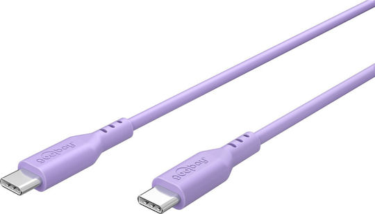 Goobay USB 2.0 Cable USB-C male - USB-C 60W Μωβ 1.5m 77745 - Image 4