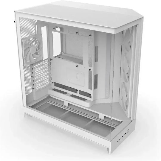 NZXT H9 Flow RGB Midi Tower Κουτί Υπολογιστή με Πλαϊνό Παράθυρο Λευκό - Image 8