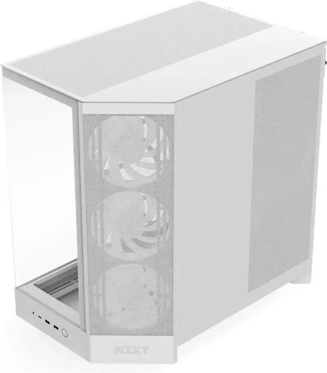 NZXT H9 Flow RGB Midi Tower Κουτί Υπολογιστή με Πλαϊνό Παράθυρο Λευκό - Image 4