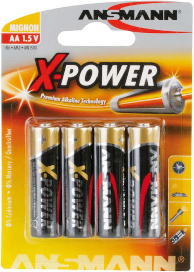 Ansmann X-Power Αλκαλικές Μπαταρίες AA 1.5V 4τμχ 5015663 - Image 2