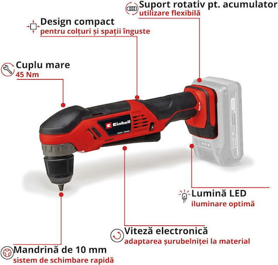 Einhell TE-AD 18 Li Γωνιακό Δραπανοκατσάβιδο Μπαταρίας Solo 18V 4514290 - Image 3