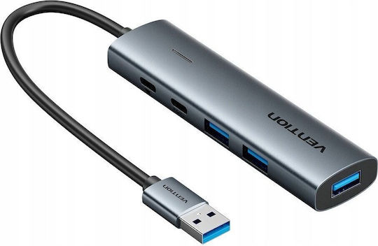 Vention USB 3.0 Hub 5 Θυρών με σύνδεση USB-A Γκρι S9921203 - Image 2