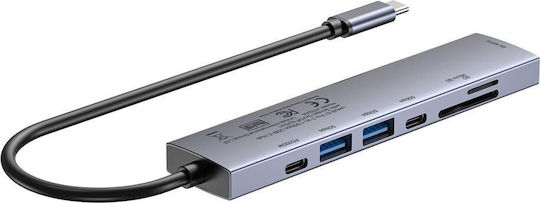 Unitek USB-C Docking Station με HDMI 4K PD Ασημί (H1124AGY01) - Image 3