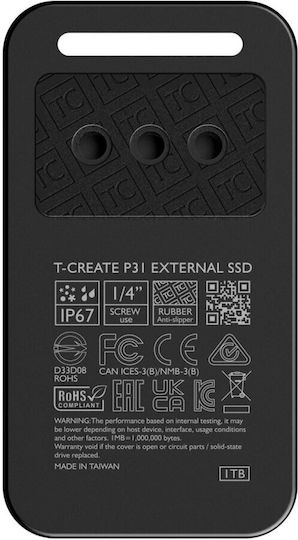 TeamGroup P31 USB-C Εξωτερικός SSD 1TB 2.5" Μαύρο - Image 4