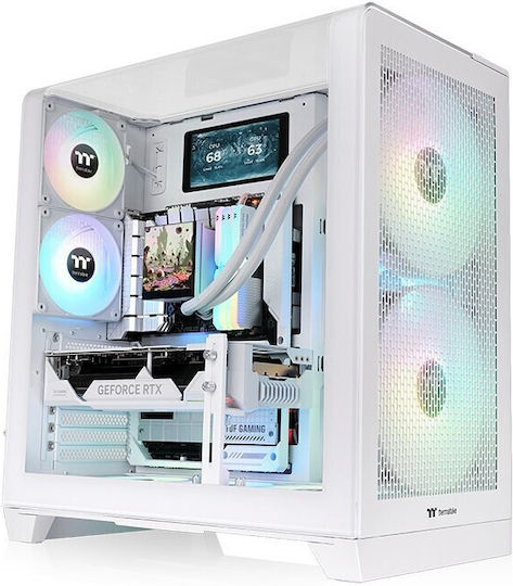 Thermaltake View 390 Air Gaming Midi Tower Κουτί Υπολογιστή με Πλαϊνό Παράθυρο Snow White - Image 6