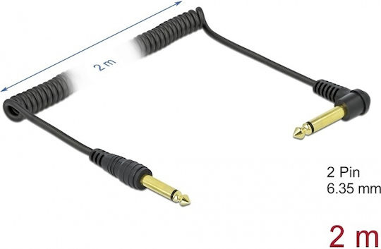 DeLock Cable 6.3mm male - 6.3mm male 2m (85939) - Image 2