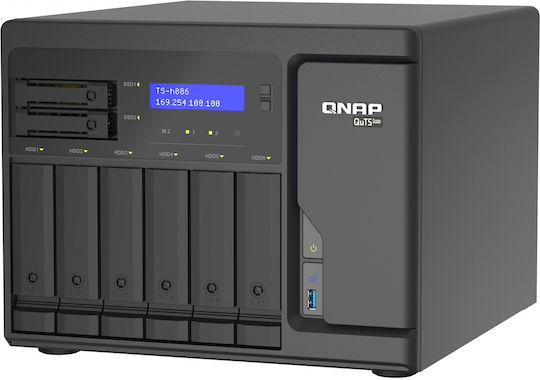 QNap TS-H886-D1602-8G NAS Tower με 6 θέσεις για HDD/SSD και 4 θύρες Ethernet - Image 6