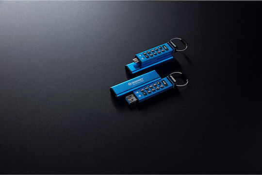 Kingston IronKey Keypad 200C 256GB USB 3.2 Stick με σύνδεση USB-C Μπλε - Image 4