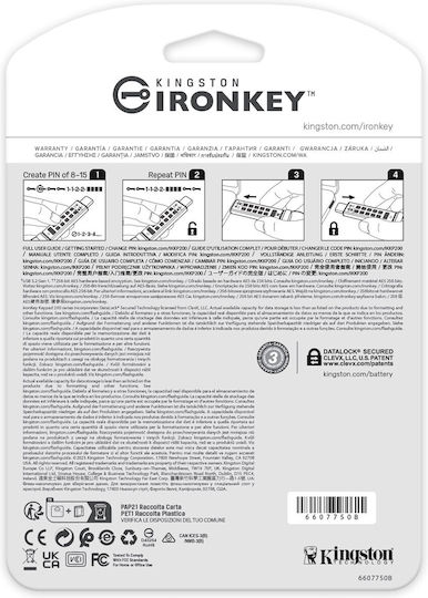 Kingston IronKey Keypad 200C 256GB USB 3.2 Stick με σύνδεση USB-C Μπλε - Image 6
